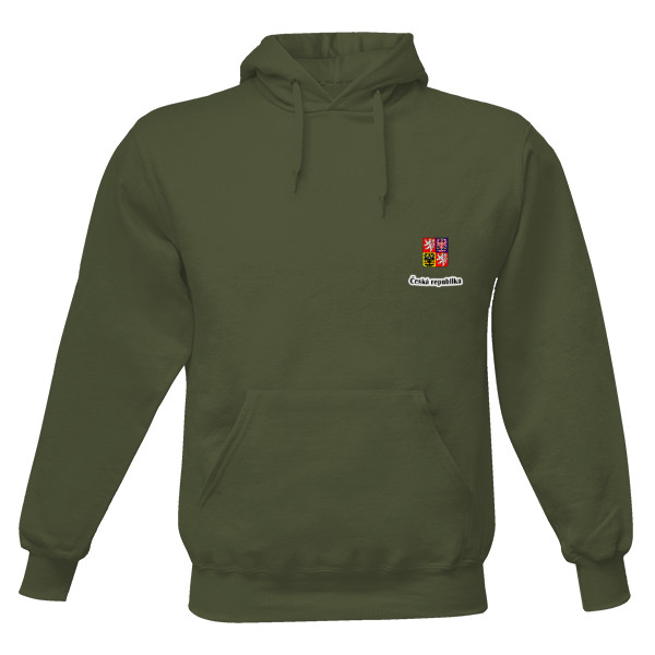 Pánská mikina s kapucí s potiskem Česká republika M.04