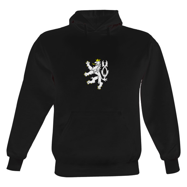 Pánská mikina s kapucí s potiskem Mikina Český lev - velký