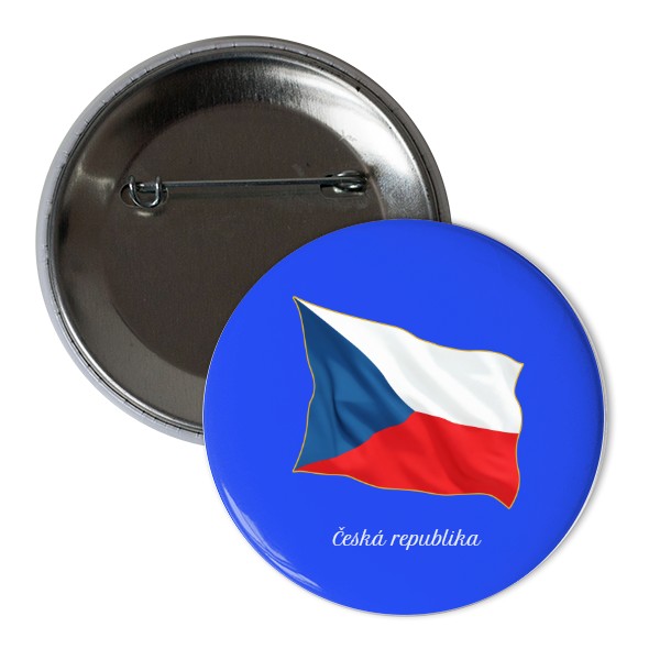 Odznáček  s potiskem Placka Česká republika