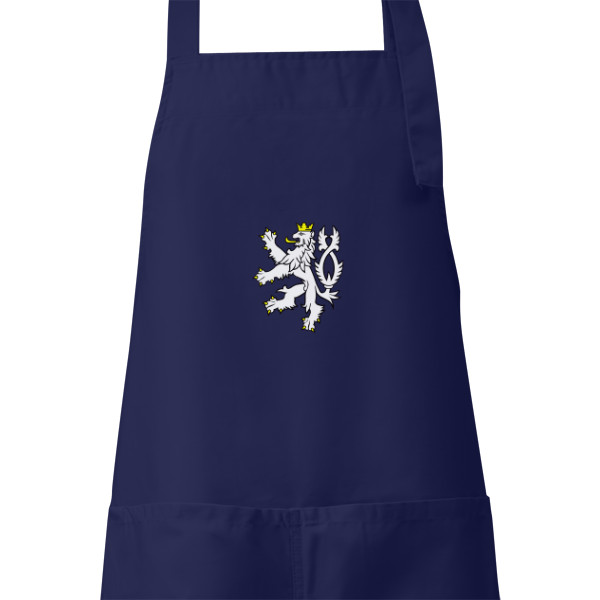 Apron s potiskem Apron for cooking and grilling with Czech Lion